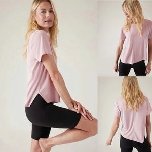 Athleta Relaxed Tee Smoked Mauve